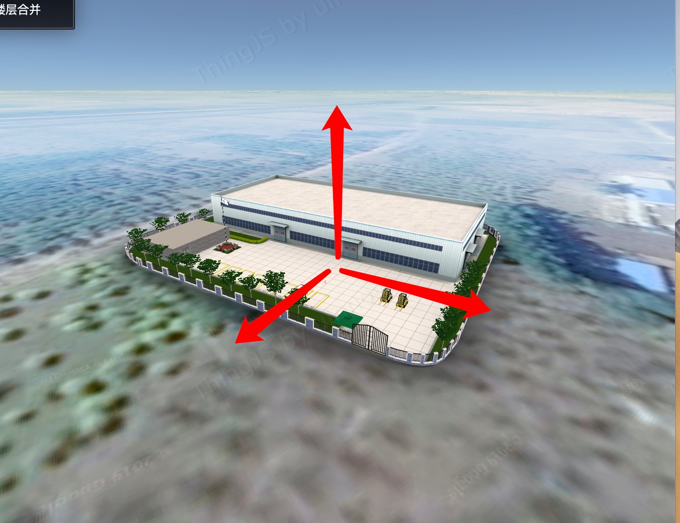 在Citybuilder里建好的城市地图加载到thing后,在上面放置的园区的坐标轴会发生错乱,或者说是与自己想象的坐标轴方向不一致,这个该如何解决? 在Citybuilder里建好的城市地图加载到thing后,在上面放置的园区的坐标轴会发生错乱,或者说是与自己想象的坐标轴方向不一致,这个该如何解决?